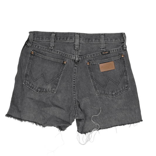 Wrangler Vintage Black Denim Cut-Off Shorts Size 30 100 Percent Cotton