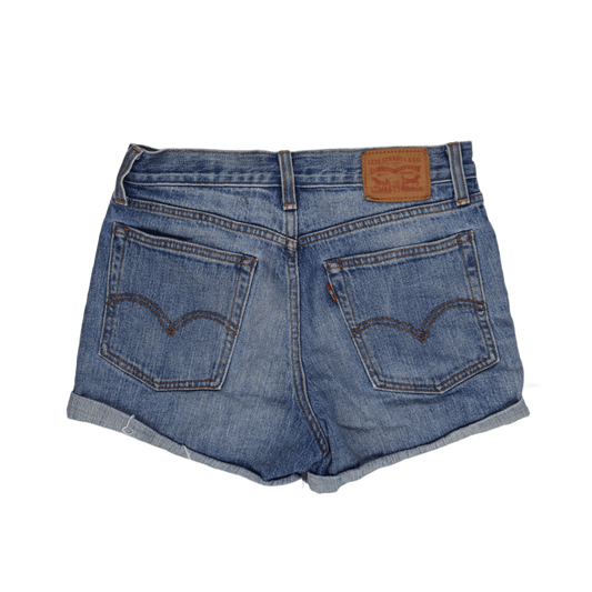 Levi's Vintage High Waist Blue Denim Shorts Women Size 28W Cotton