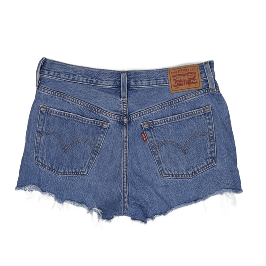 Levi's High Waisted Vintage Blue Denim Shorts W30 Cotton 7cm Inseam