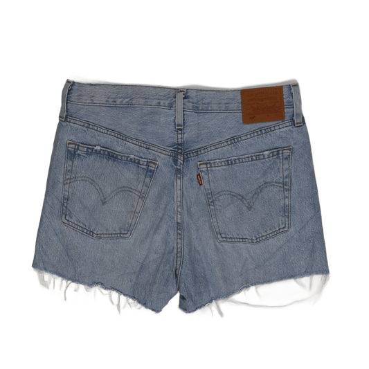 Levi's 501 Premium Light Blue Denim High Waisted Distressed Shorts W31