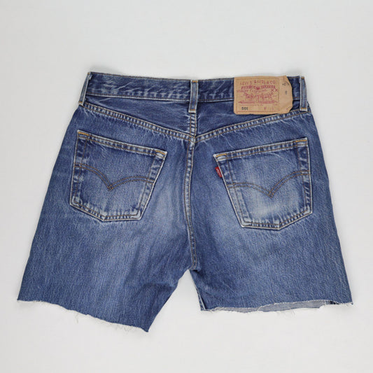 Levi’s 501 Vintage Cut-Off Denim Shorts Blue W30 L34 Authentic Distressed