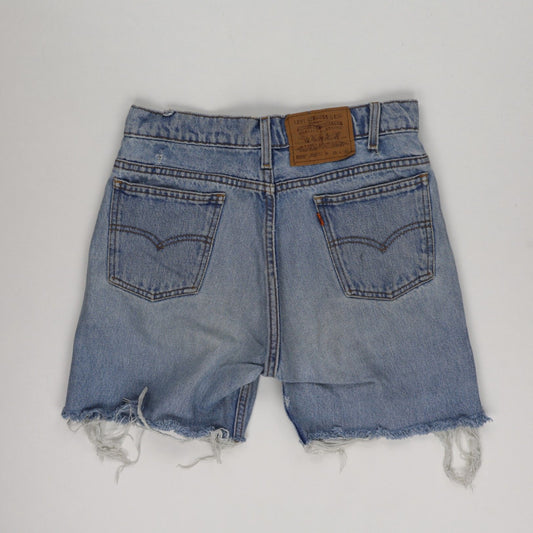 Levi's 505 Vintage Denim Cut-Off Shorts, Blue, Size W29 L32, Raw Hem, Menswear