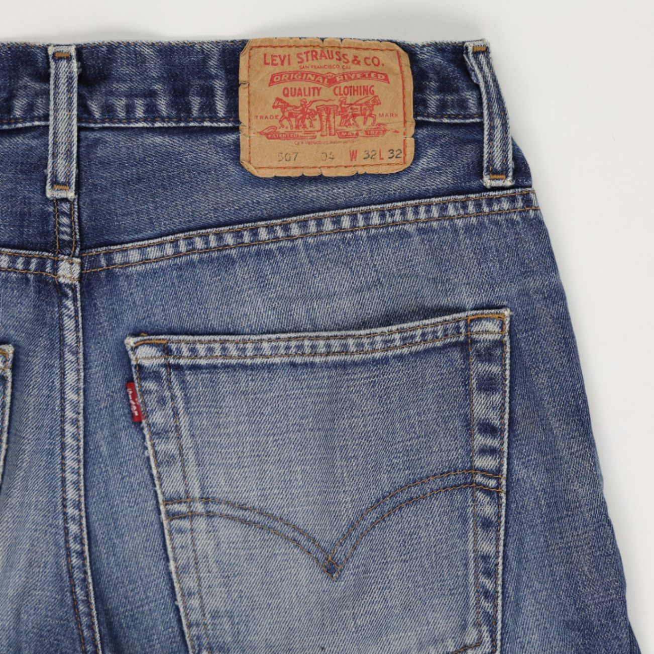 Levi's 501 Denim Cut-Off Shorts W32 Blue Distressed Vintage Style Raw Hem