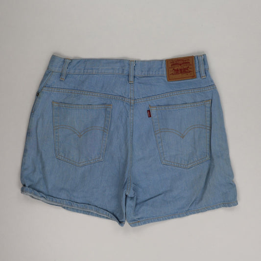 Levi's Womens Light Blue Denim Shorts Size 12 Vintage High Waist Cotton Classic