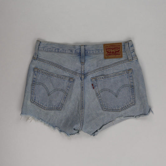 Levi's 501 Vintage Light Blue Denim High Waisted Cut Off Shorts Womens 28W Classic Summer