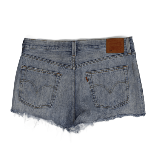 Levi's 501 High Rise Distressed Blue Denim Cut Off Shorts Womens Size W27 Classic Vintage Look