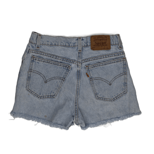 Levi's 550 High Waist Vintage Denim Shorts Light Blue W28 L30 100% Cotton