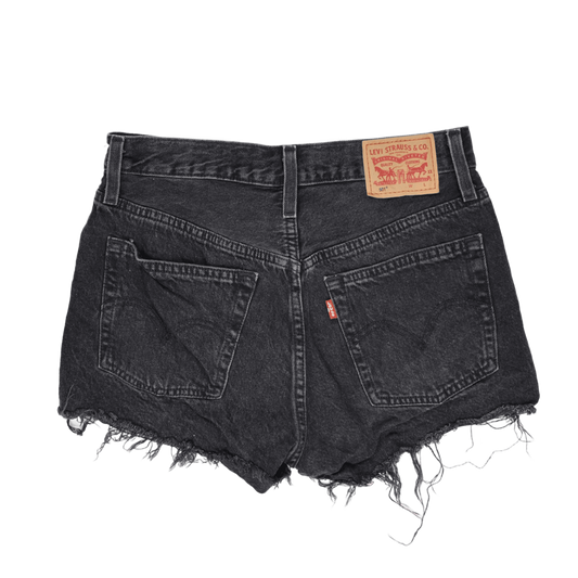Levi's 501 Original Black High Rise Denim Shorts W32 Vintage 100 Cotton