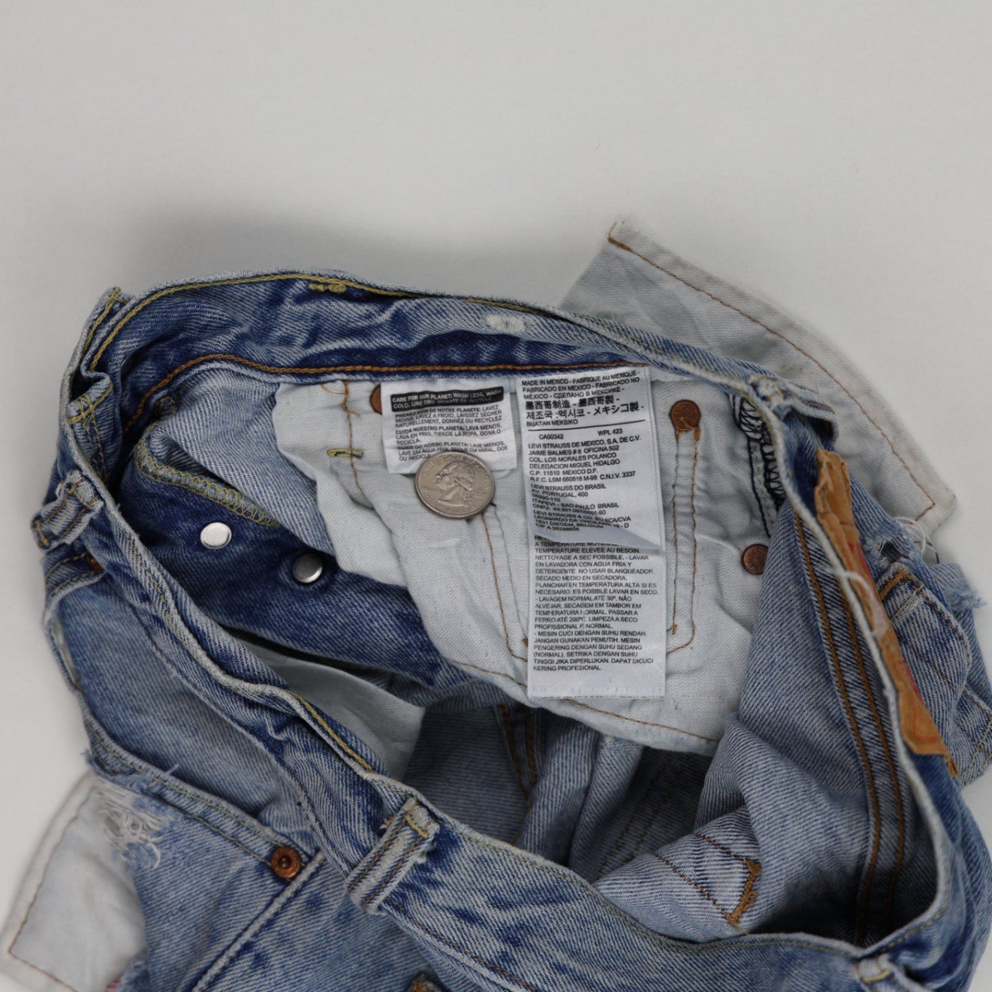 Levi's 501 High Rise Denim Shorts Blue W29 100 Percent Cotton Vintage
