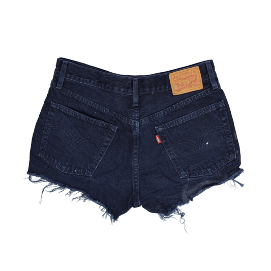 Levi's 501 High-Rise Denim Shorts Indigo Blue Size 28 100% Cotton