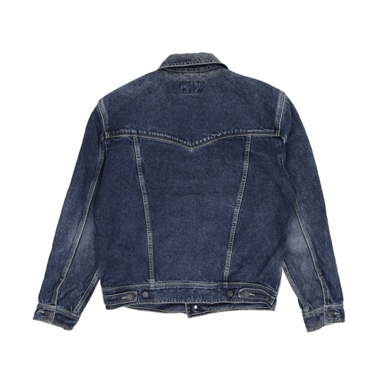 Wrangler Vintage Denim Jacket Blue Large Cotton Collared