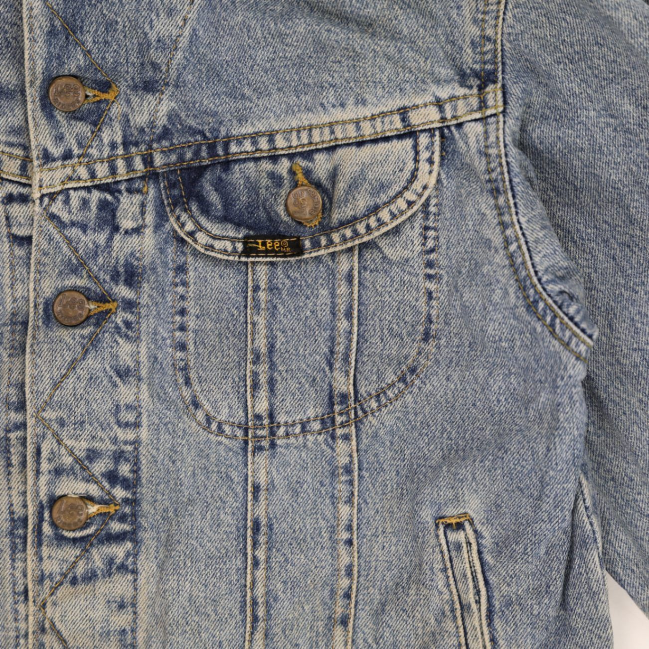 Lee Vintage Light Blue Denim Jacket Men Size Small 100 Percent Cotton