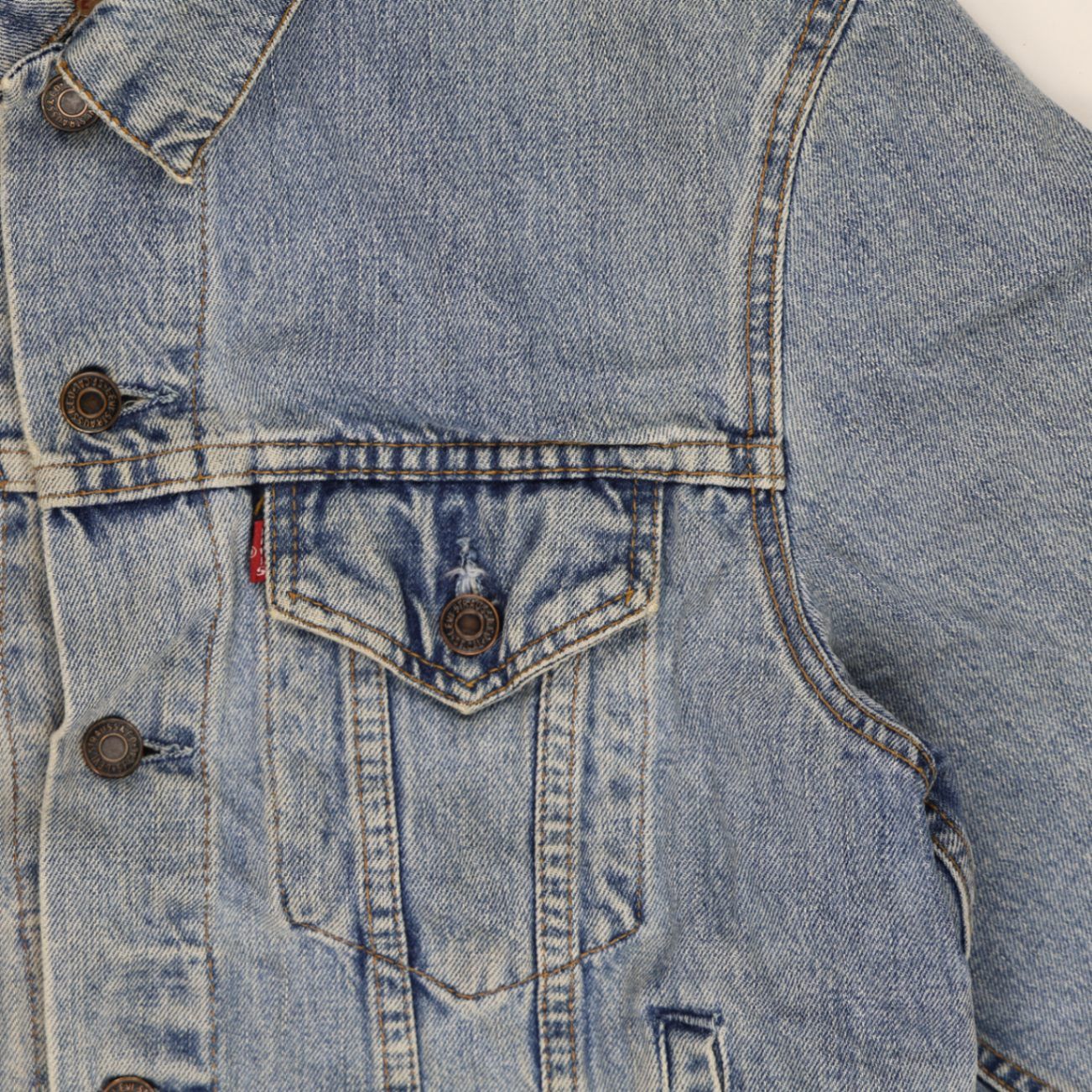 Levi's 70503-04 Vintage Blue Denim Trucker Jacket Small 100% Cotton