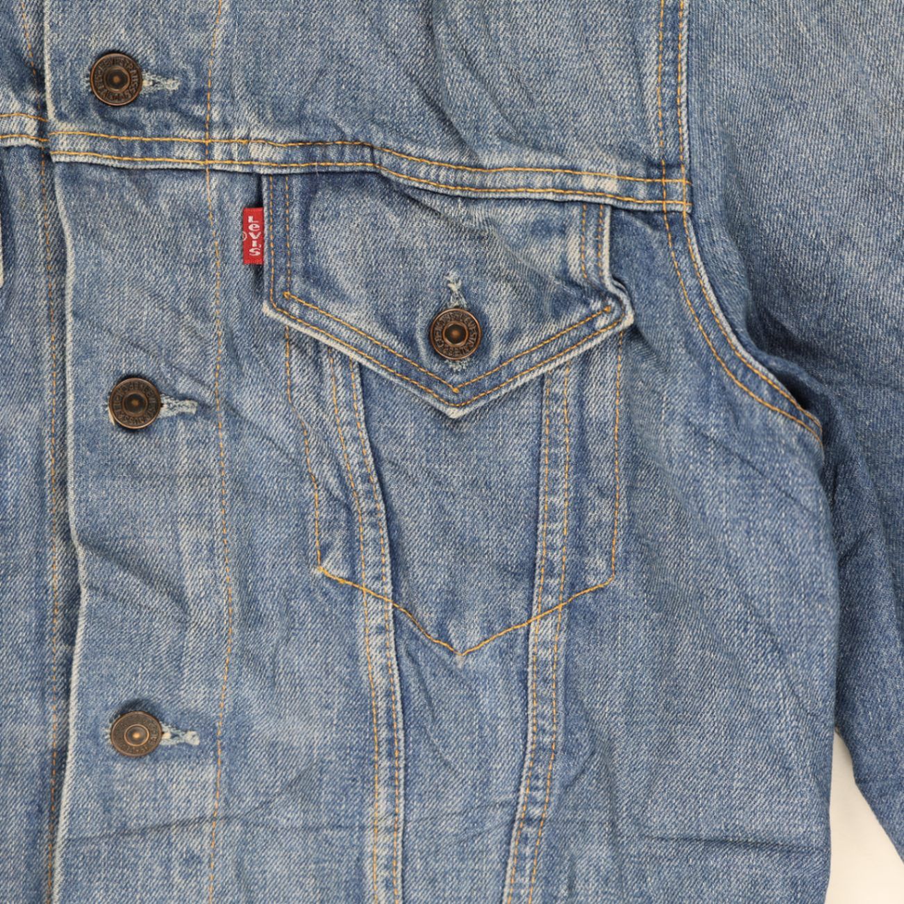 Levi's Vintage 70500-04 Blue Denim Trucker Jacket Large Cotton