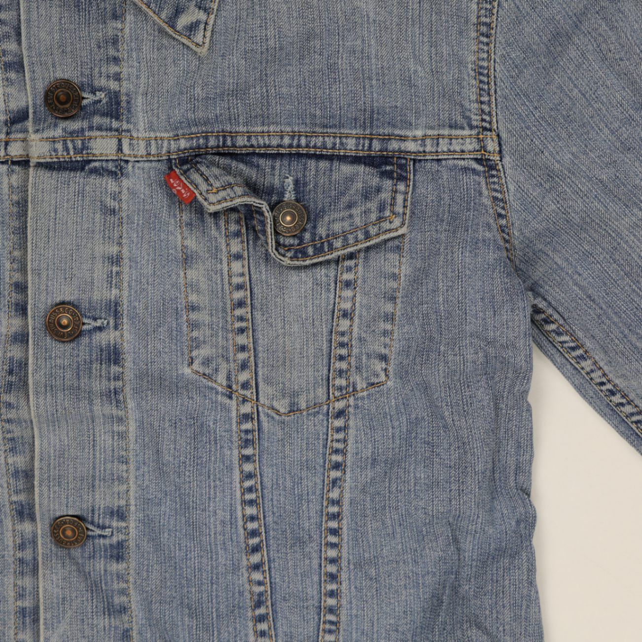 Levi's Vintage Light Blue Denim Jacket Women Size Large Cotton Collared