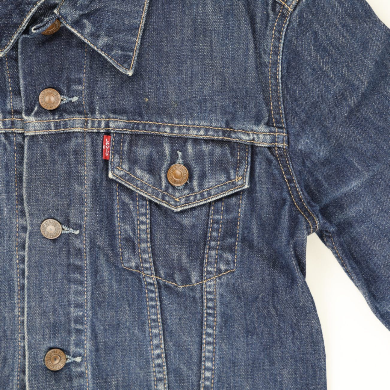 New Levi Strauss & Co Mens Denim Trucker Jacket Blue Medium
