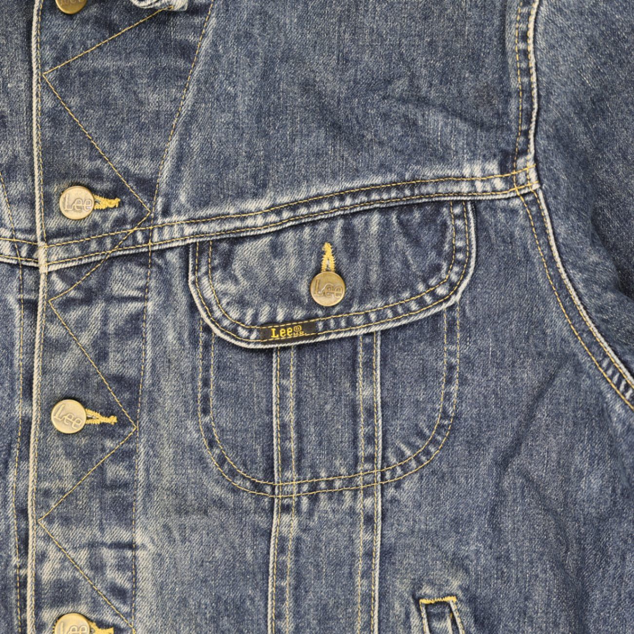 Lee Vintage Denim Jacket Blue XL 100 Percent Cotton Collared