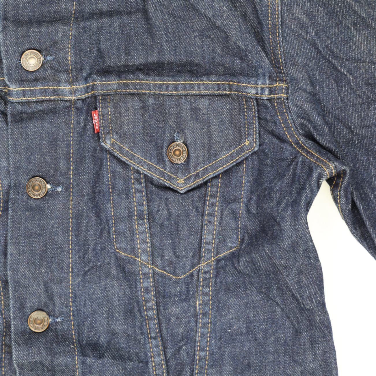 Levi's 70600 Trucker Jacket Indigo Blue Large Cotton Denim Vintage