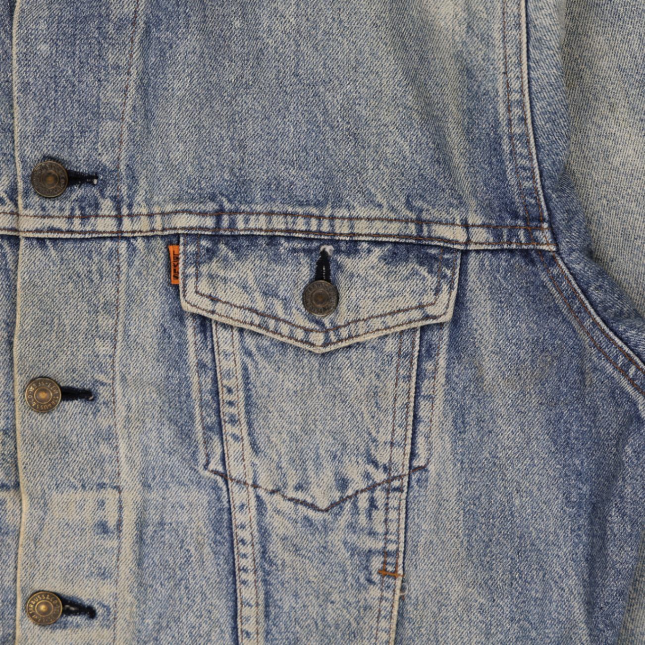 Levi's Vintage Stonewash Blue Denim Trucker Jacket Size Large
