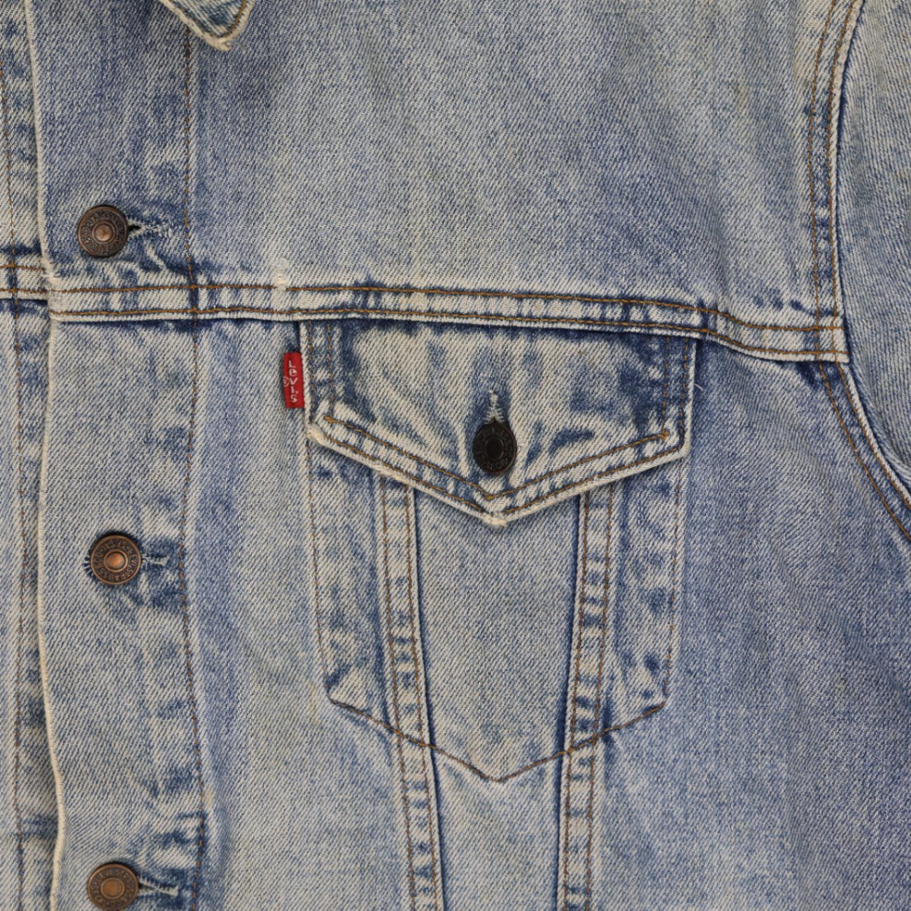 Levi's Vintage 70503 Light Blue Denim Trucker Jacket XXL Cotton