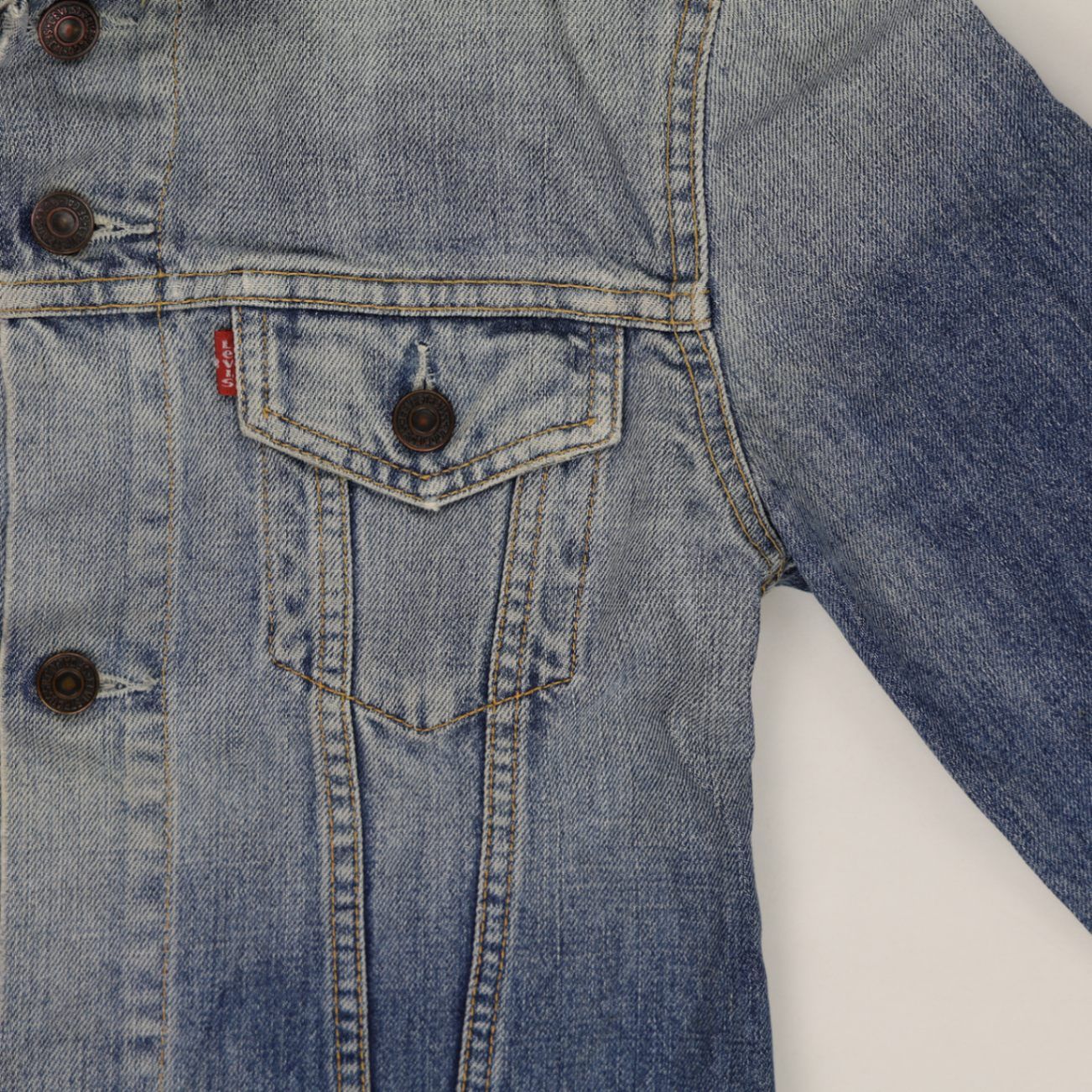 Levi's Vintage Blue Denim Trucker Jacket Women's Small Cotton