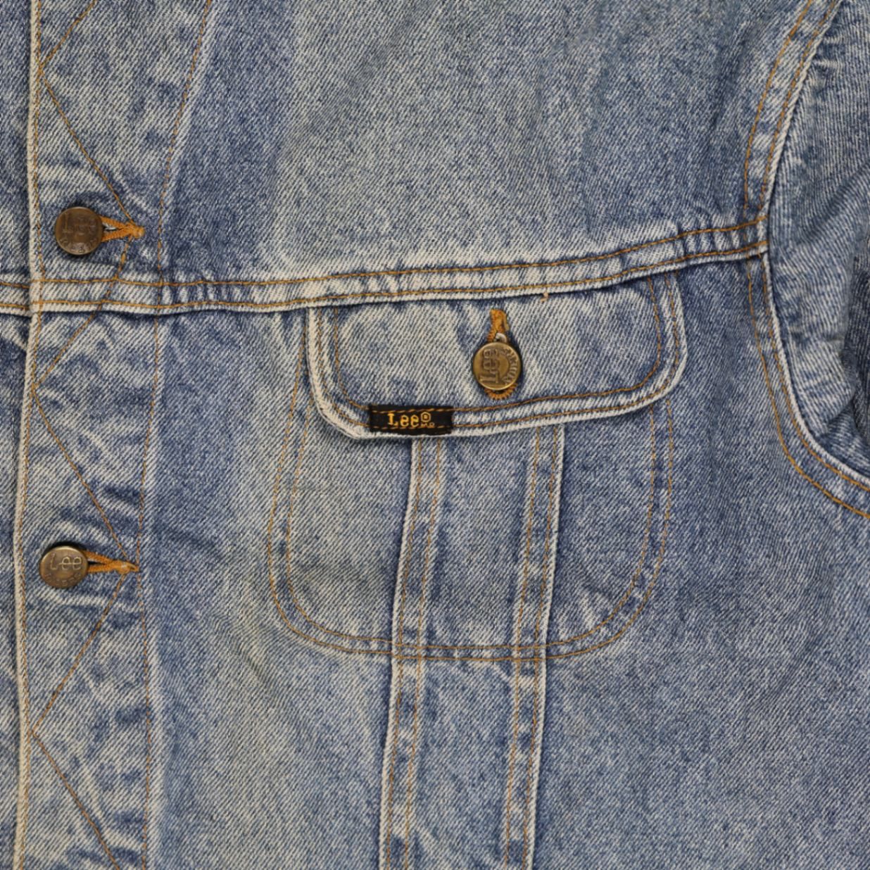 Lee Vintage Blue Denim Jacket Men's Medium Cotton Casual Collared