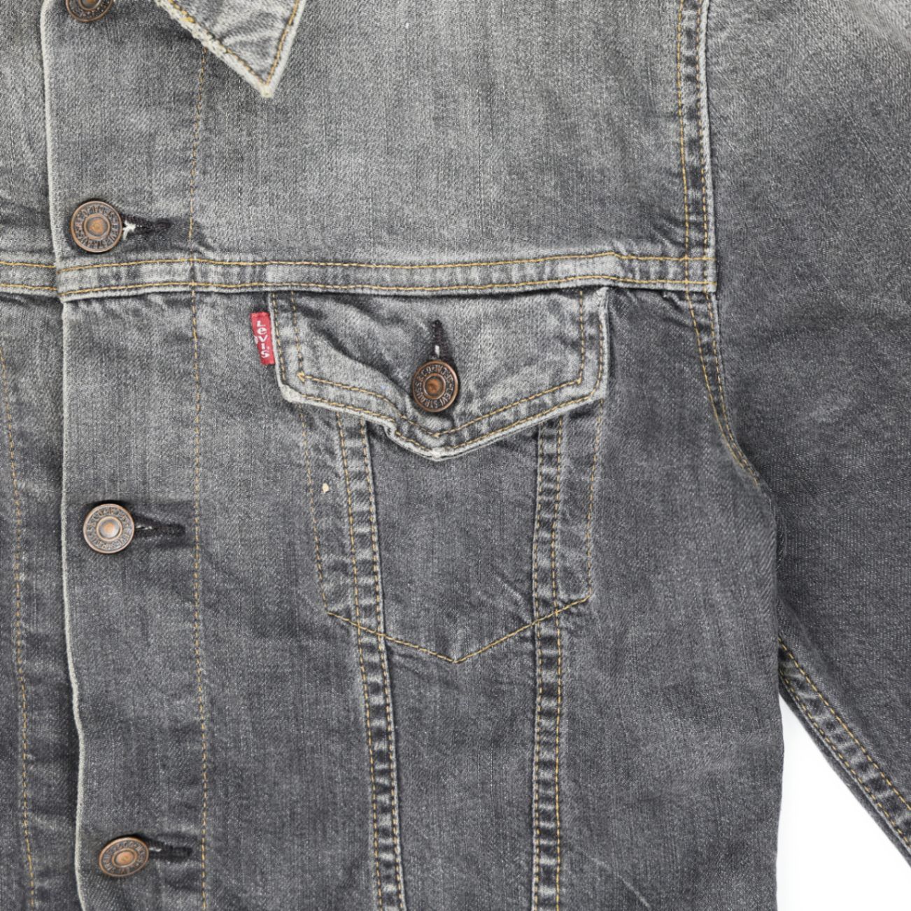 Levi's 70590 Vintage Black Denim Trucker Jacket XL Cotton