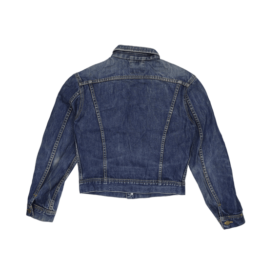 Lee Vintage Denim Jacket Blue Size M Collared Western Style 100 Percent Cotton