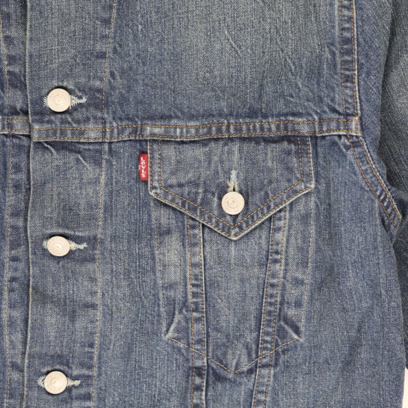 Levi's Vintage 72530 Denim Jacket Blue XL 100% Cotton Collared