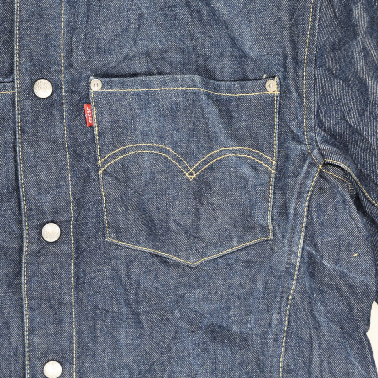 Levi's Engineered Jeans Vintage Denim Jacket Blue Large 100 Percent Cotton Collared