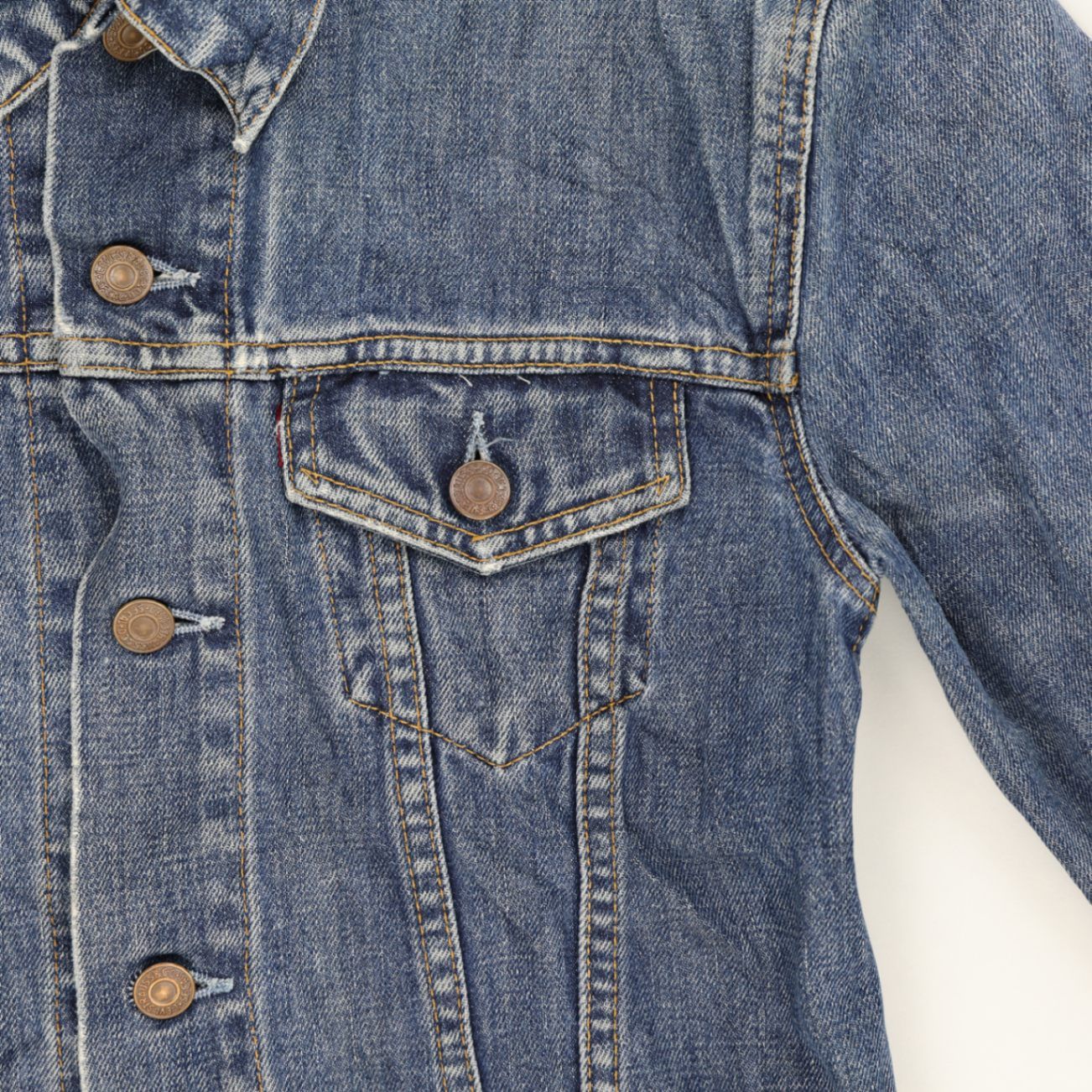 Levi's Vintage Blue Denim Trucker Jacket Medium Cotton