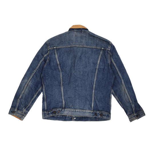 Levi's Vintage Denim Trucker Jacket Blue XL Cotton Denim with Corduroy Collar