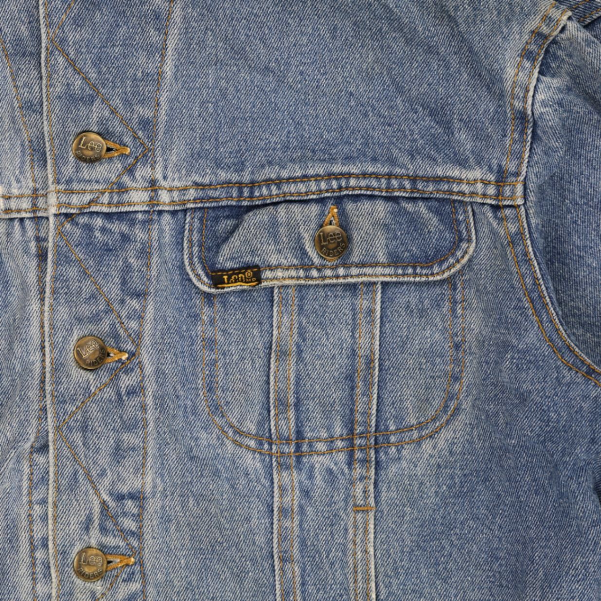 Lee Vintage Blue Denim Trucker Jacket Size Medium Cotton
