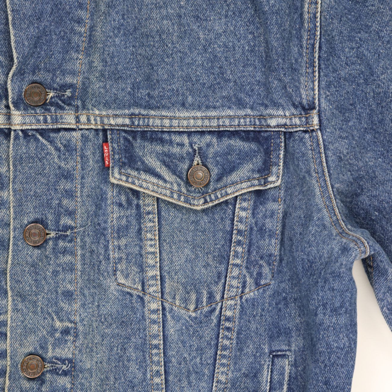 Levi's Vintage Blue Denim Trucker Jacket Men's Medium Cotton