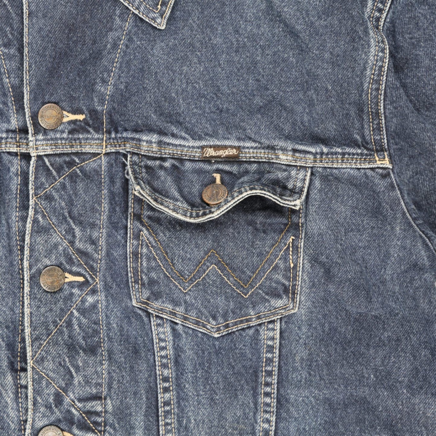 Wrangler Vintage Western Denim Jacket Blue XL Cotton