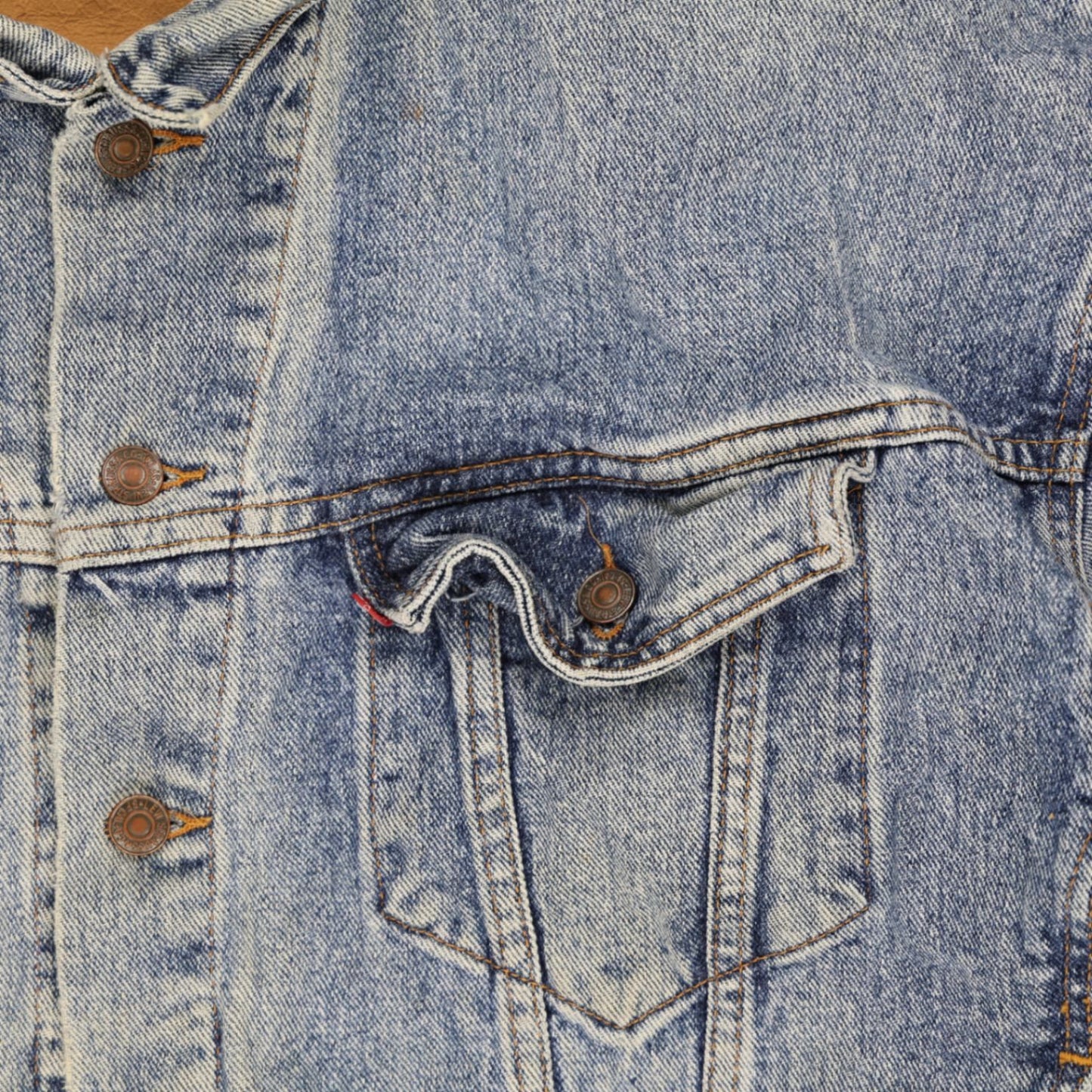 Levi's Vintage Blue Denim Trucker Jacket Medium Cotton Collared