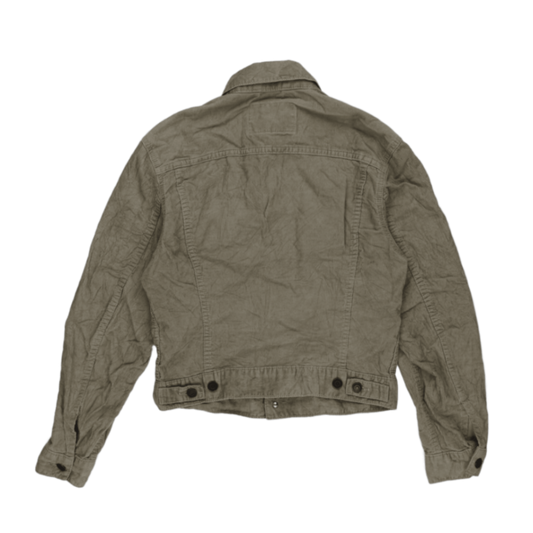 Levi's Vintage Corduroy Jacket Stone Beige Size Small 90s Style Collared Cotton