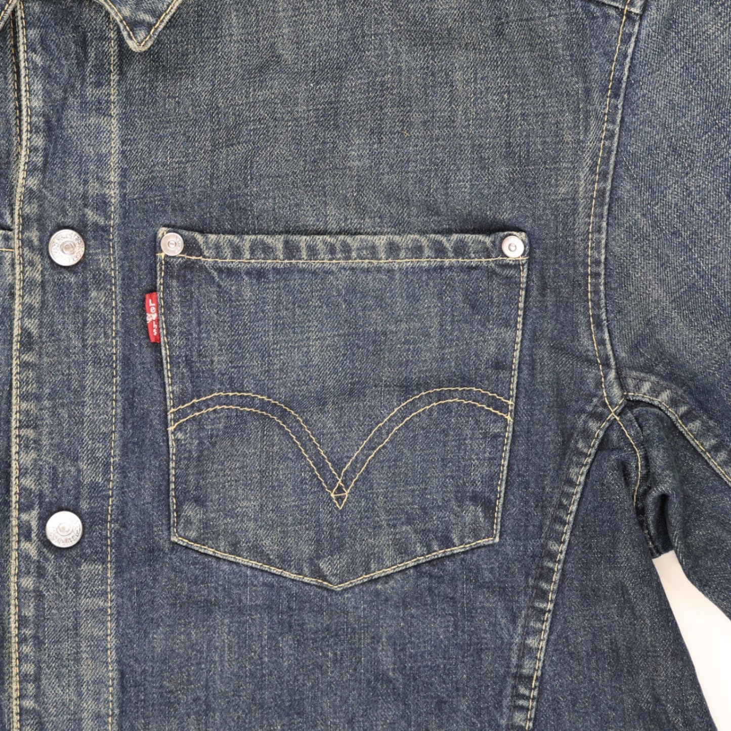 Levi's Vintage Blue Denim Jacket Large Cotton Denim Collared Men's Outerwear