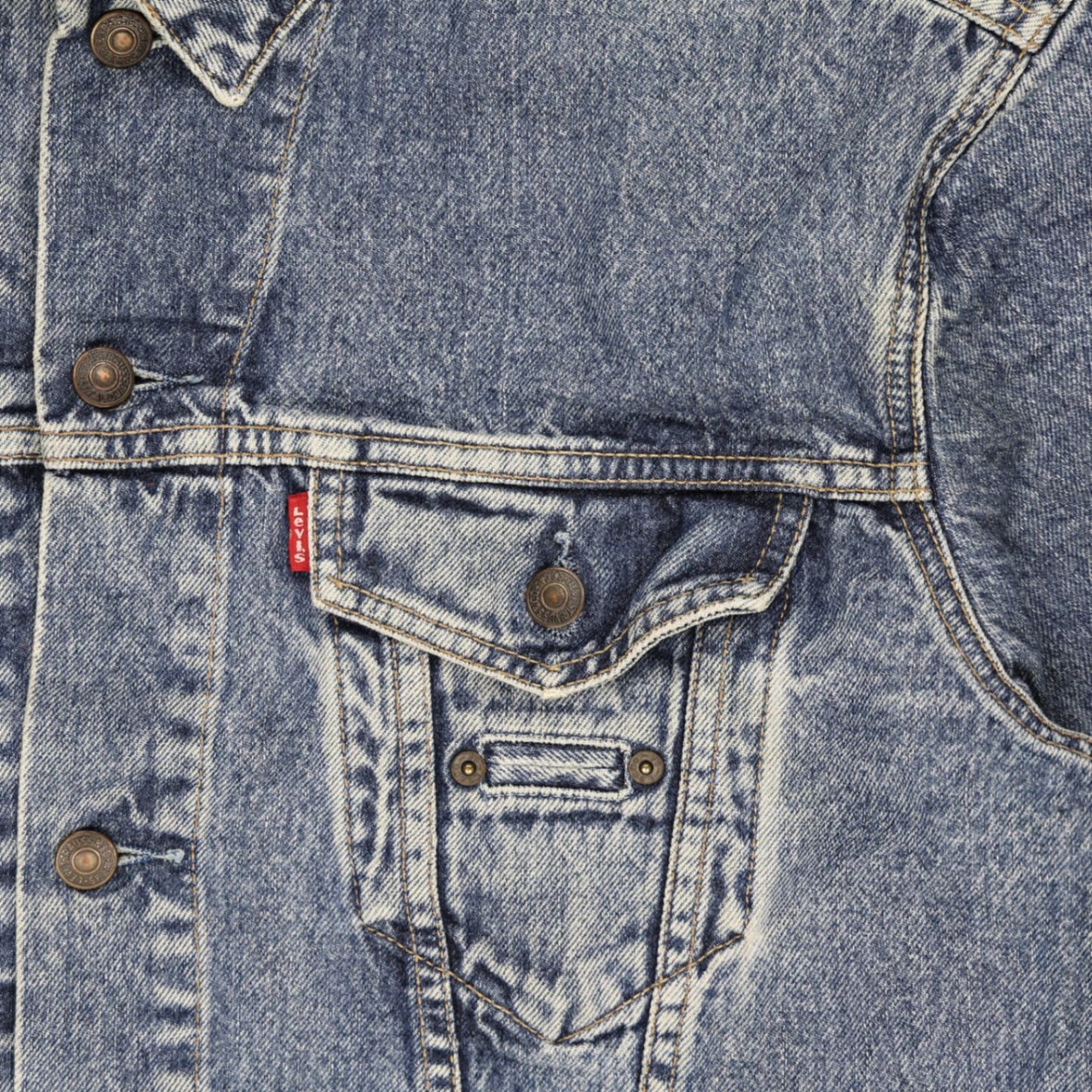 Levi's Vintage Blue Denim Trucker Jacket Size Medium Cotton