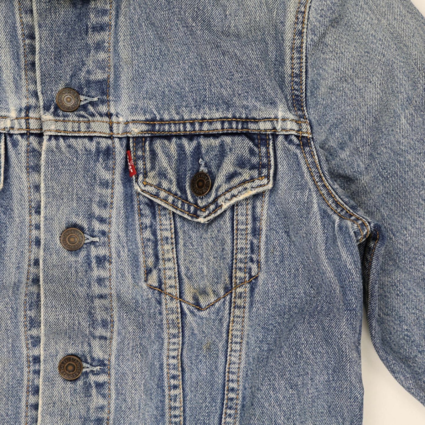 Levi's Vintage Medium Blue Denim Trucker Jacket Women's Medium Cotton