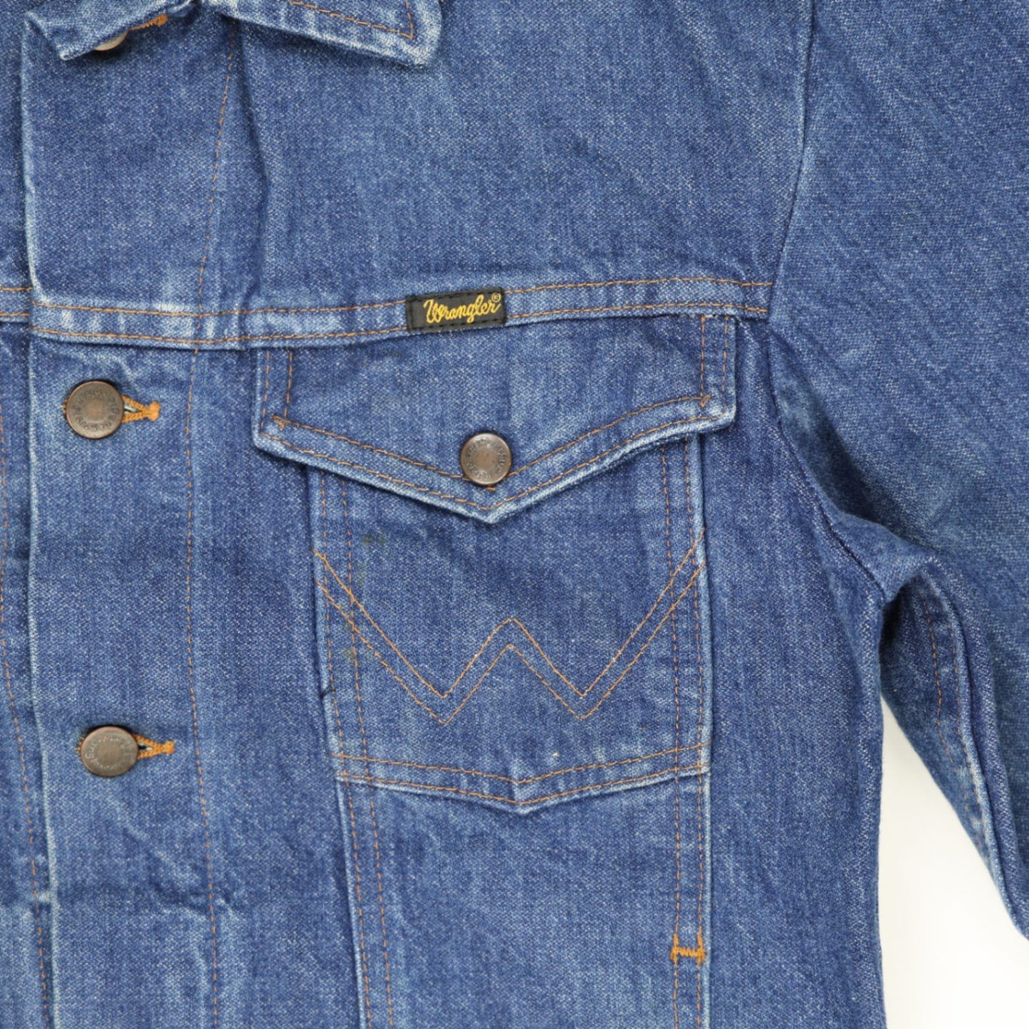 Wrangler Vintage Blue Denim Trucker Jacket Large Cotton
