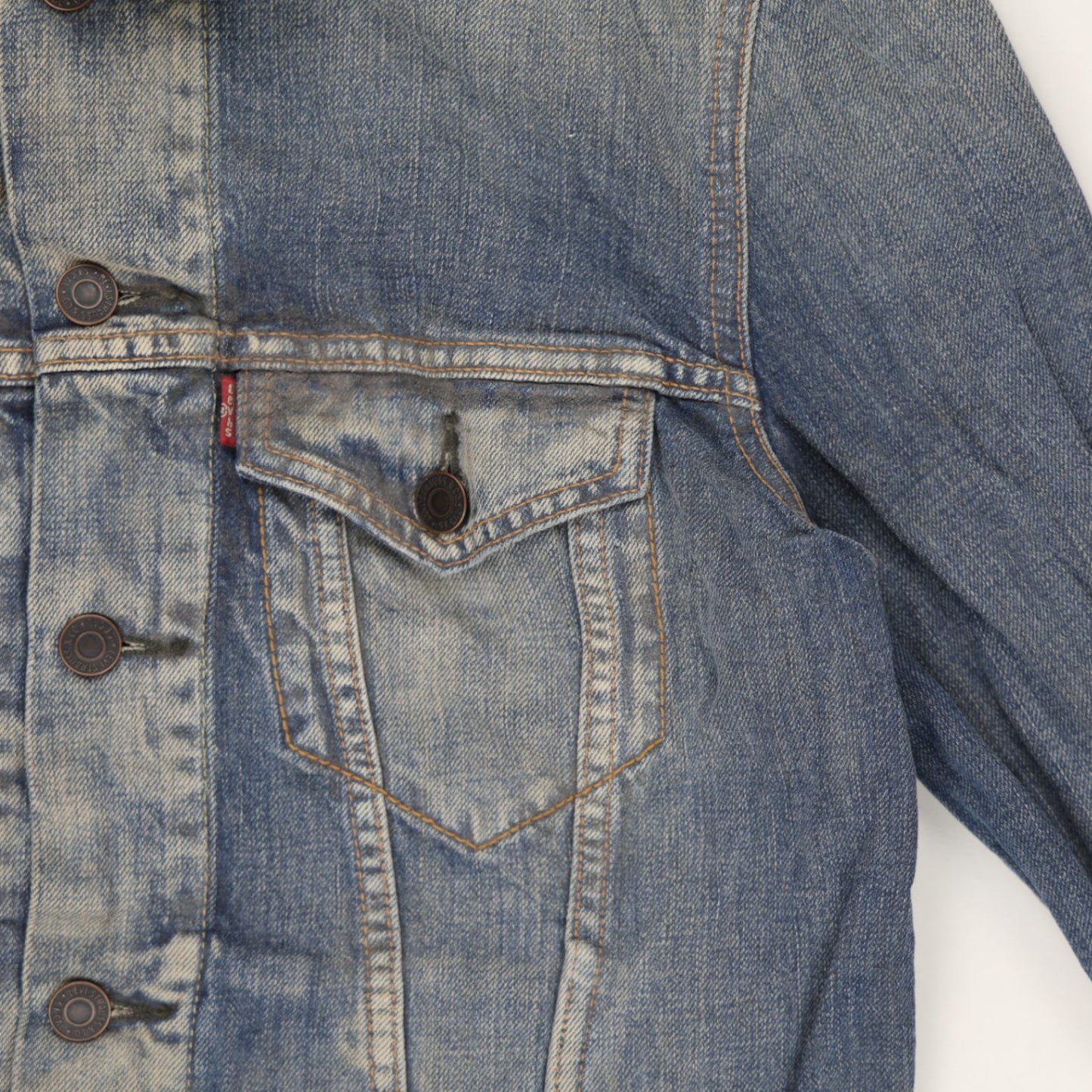 Levi's Vintage Classic Blue Denim Trucker Jacket Medium 100% Cotton