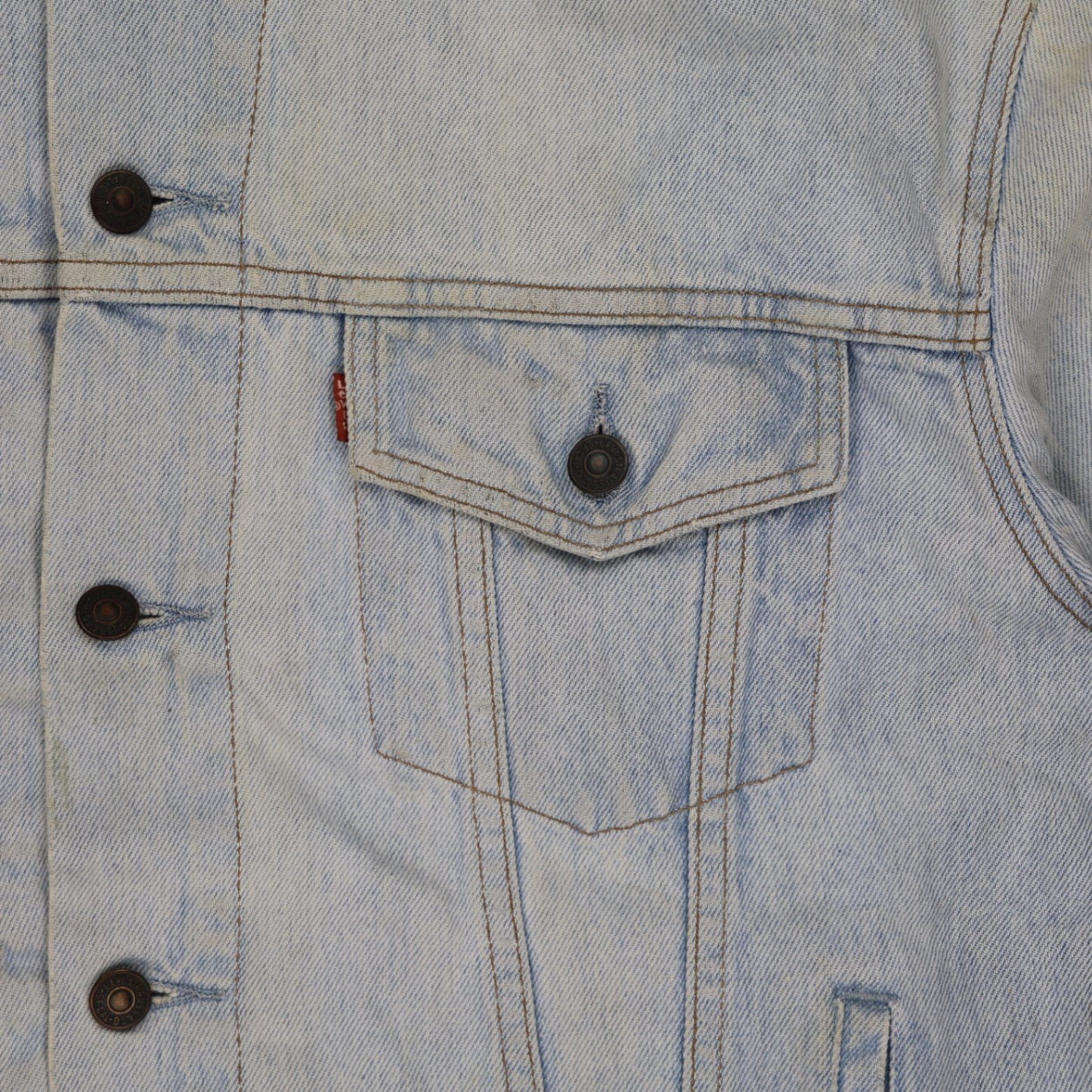 Levi's Light Blue Vintage Denim Jacket Large Cotton Denim Collared