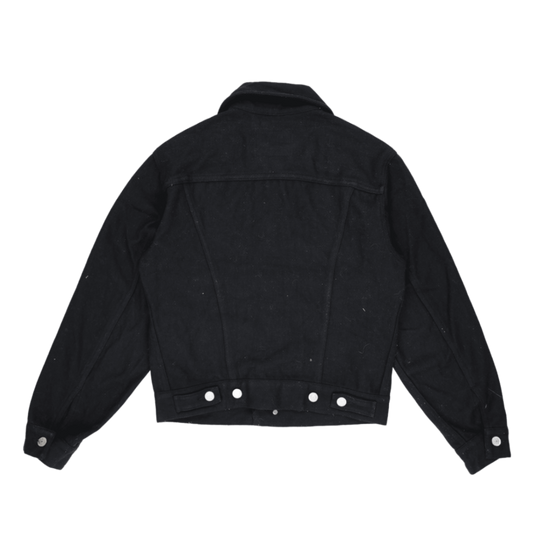Levi's Black Denim Trucker Jacket Size M Vintage Cotton