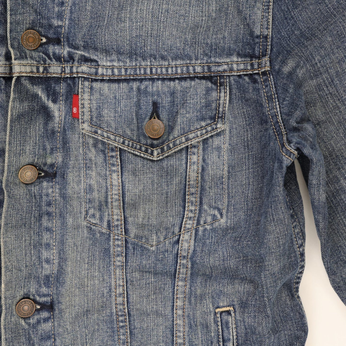Levi's Vintage Blue Denim Trucker Jacket Large Cotton