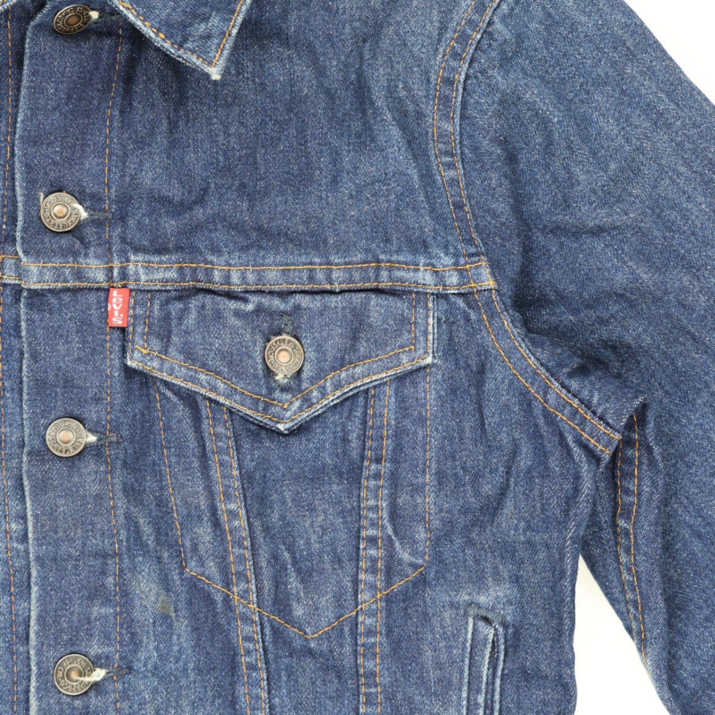 Levi's Vintage Blue Denim Trucker Jacket Model 70706-0216 Size 18 Unisex Cotton