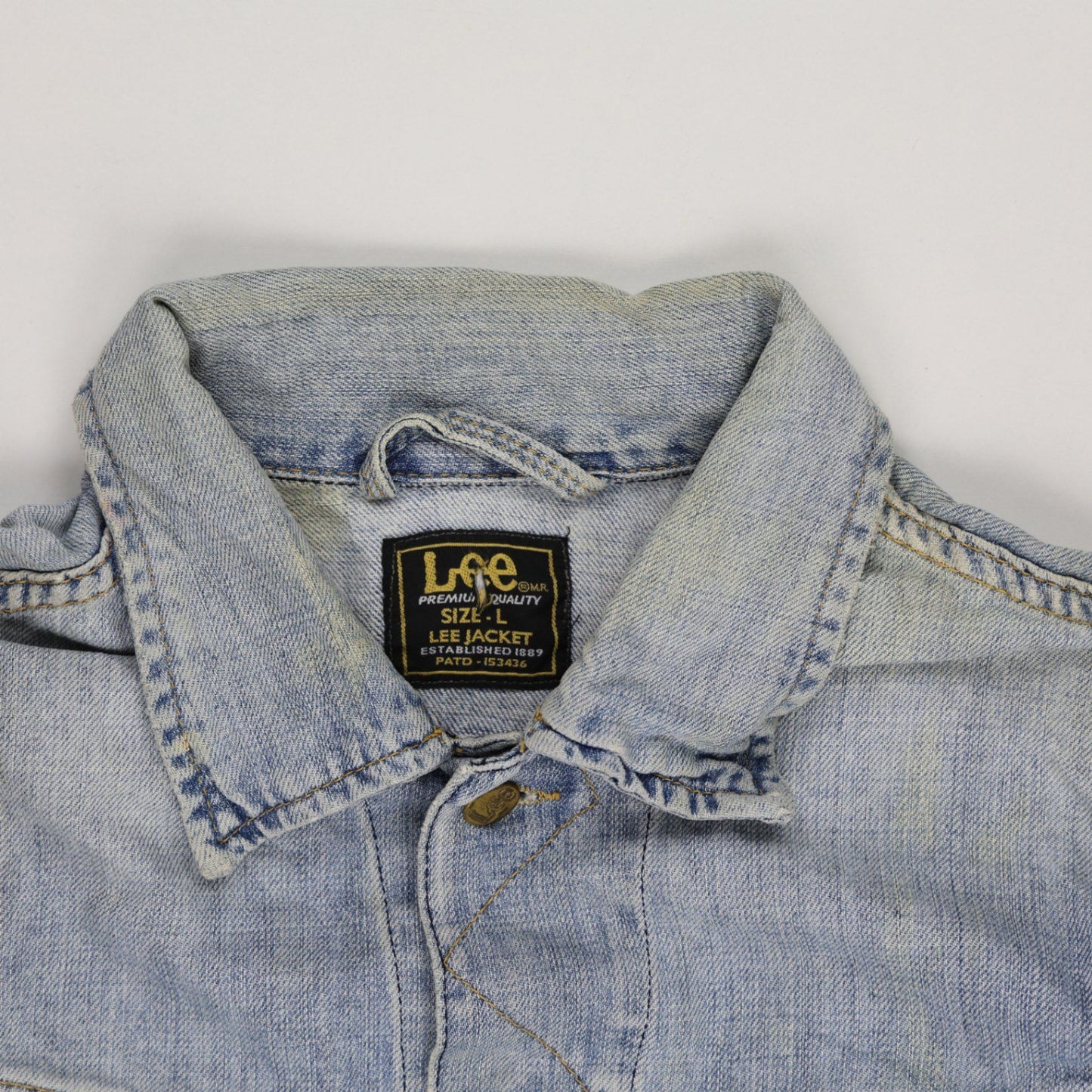 Lee Light Blue Denim Jacket Size L 100 Percent Cotton Vintage