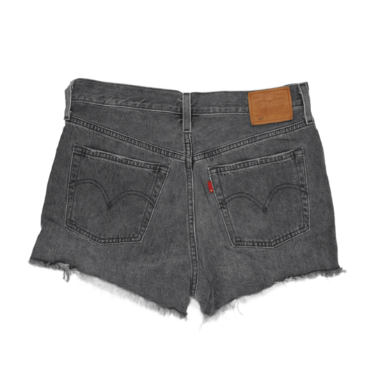 Levi's Vintage 501 High Waist Distressed Black Denim Cut-Off Shorts Women's Size W27 Cotton
