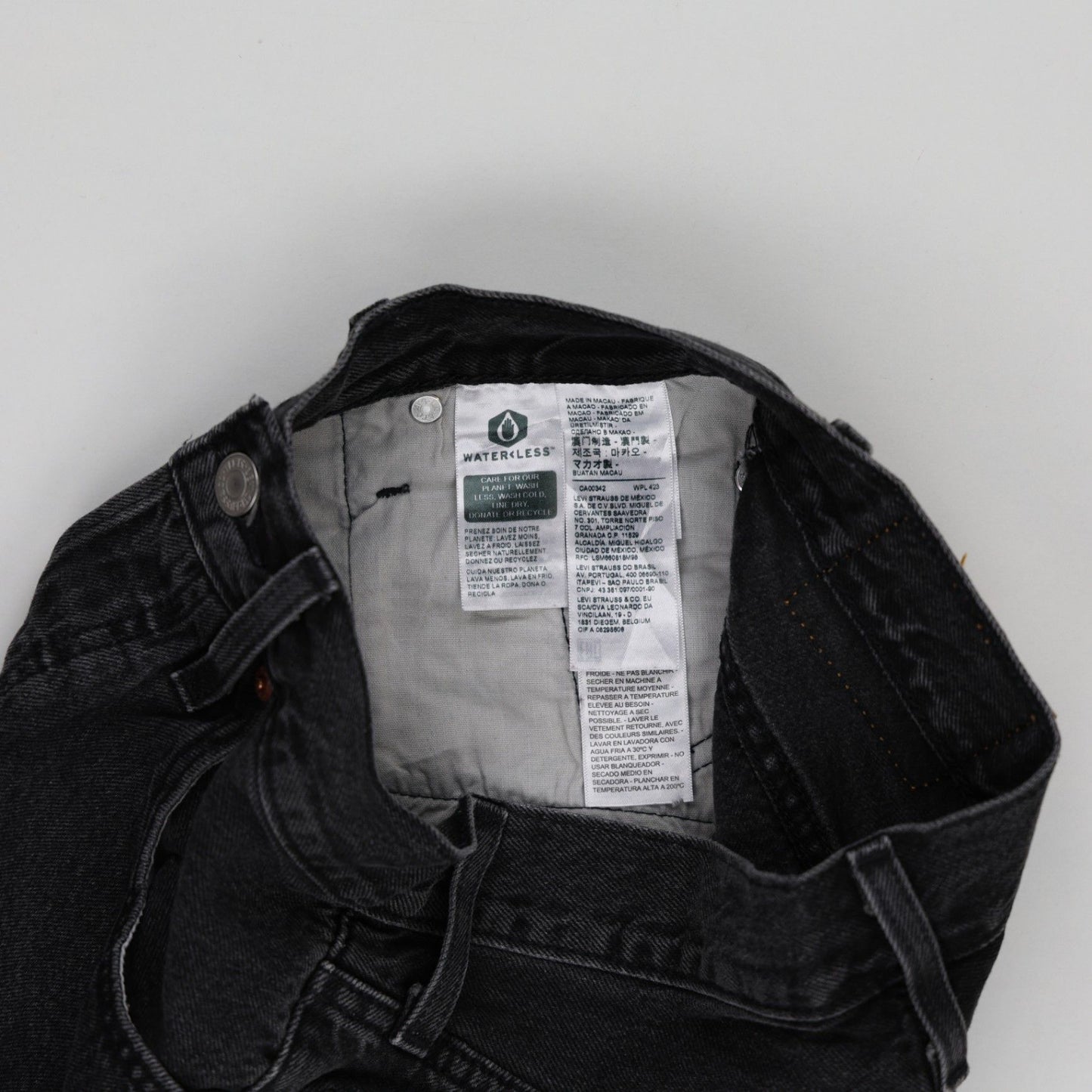 Levi's 501 Black Denim High Rise Cut Off Shorts W29 Vintage 100% Cotton