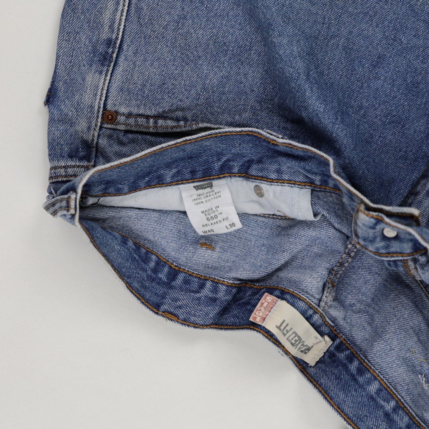 Levi's 550 Relaxed Fit Vintage Denim Shorts Blue W40 L30 100 Cotton